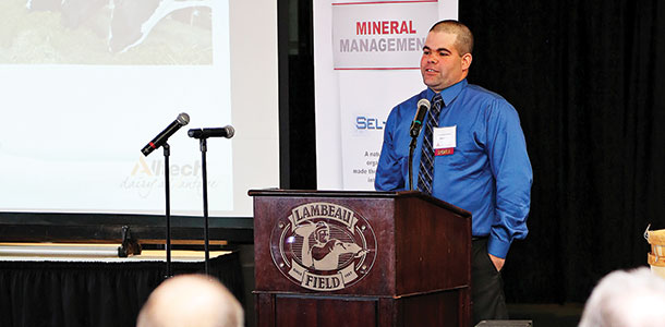 Dairyman Jarrod Kollwelter was a featured speaker at the 2013 Alltech Wisconsin Dairy School
