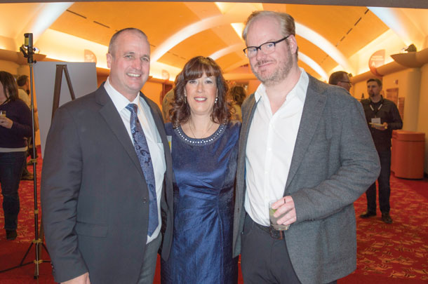 Gordon speirs with wife Cathy with Jim gaffigan