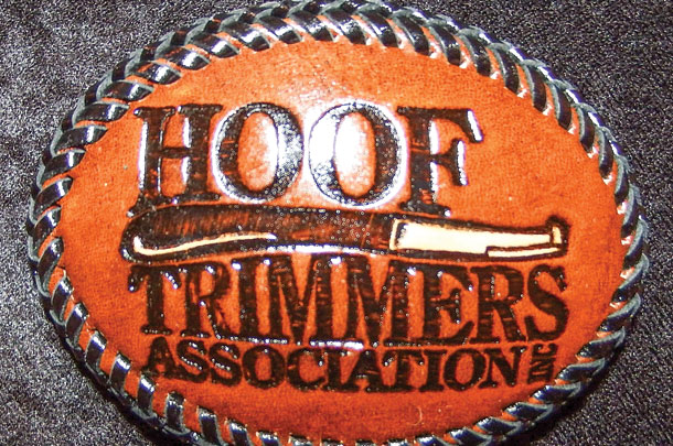 Hoof Trimmers Association belt buckle