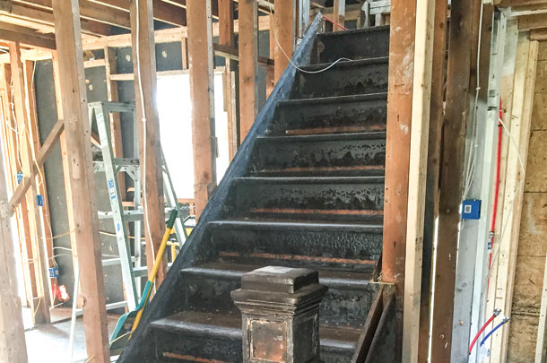 New stairs and studs