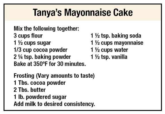 Mayonnaise cake recipe