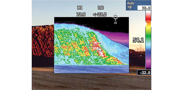 thermal image of silage