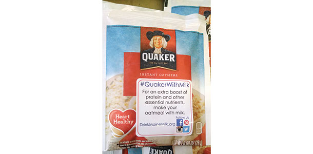 quaker oatmeal label