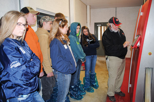 Students learned how information for the robot is used to manage the herd