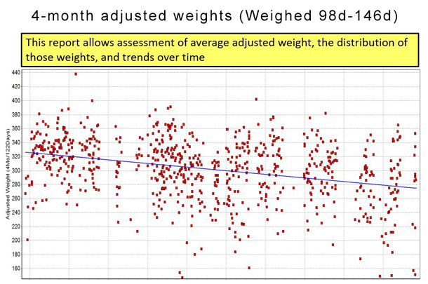 Figure 3 4-month adjusted weight