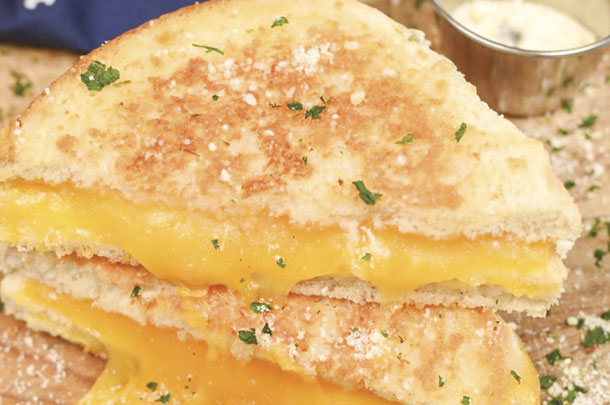 Parmesan-crusted grilled cheese sandwich