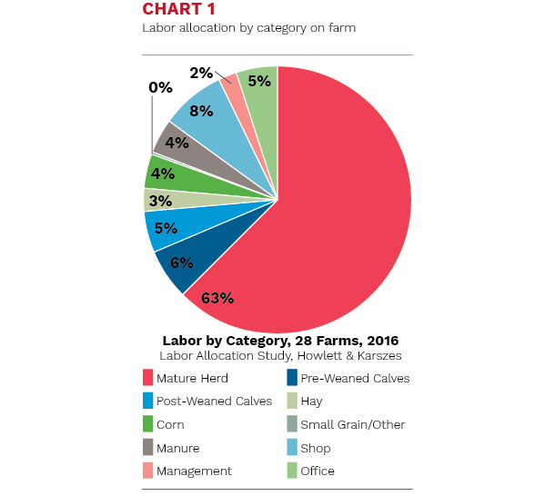 Lavor allocation by category on farm